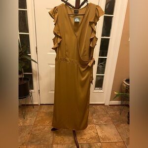 WHO WHAT WEAR FULL LENGTH WRAP DRESS SIZE XXL